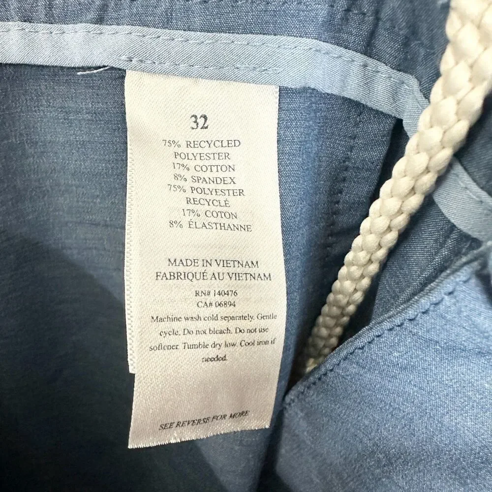 Faherty All Day Short Size 32 Blue 1.0 9